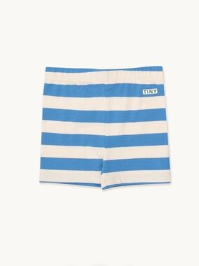 Tiny Cottons Kids Designer Striped Blue and Cream Shorts 2 Years
